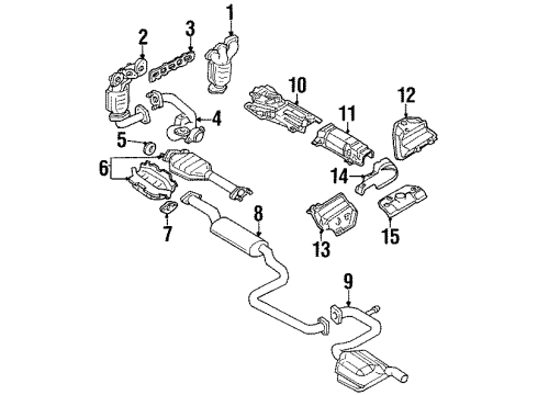 1999 Mercury Cougar Exhaust Components, Exhaust Manifold Diagram