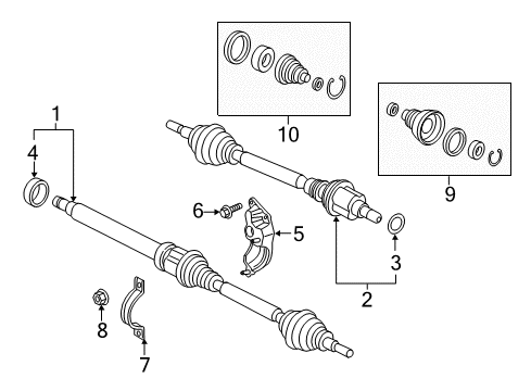 2015 Ford Fiesta Drive Axles - Front Diagram