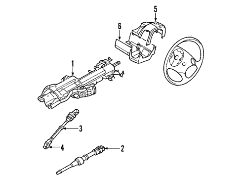 2005 Ford Mustang Steering Column & Wheel, Steering Gear & Linkage Diagram