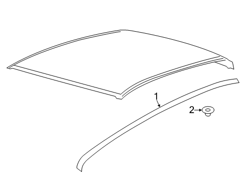 2023 Ford Ranger Exterior Trim - Cab Diagram