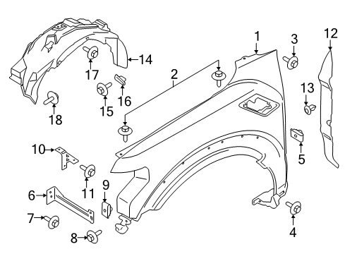 2020 Ford F-150 Fender & Components Diagram 2 - Thumbnail