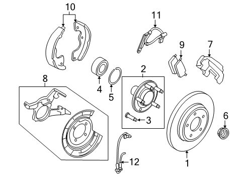 2007 Mercury Mariner Rear Brakes Diagram 4 - Thumbnail