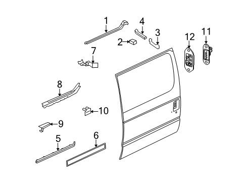 2011 Ford E-150 Door Hardware Diagram