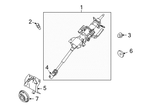 2011 Ford Fusion Steering Column & Wheel, Steering Gear & Linkage Diagram 4 - Thumbnail