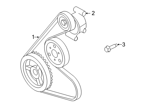 2008 Ford Escape Belts & Pulleys, Maintenance Diagram 2 - Thumbnail