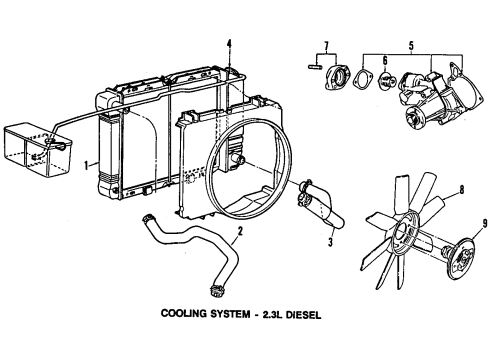 1985 Ford Bronco II Part Diagram for E3TZ8509N