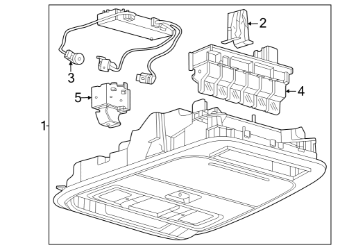 2024 Ford F-350 Super Duty CONSOLE ASY - OVERHEAD Diagram for ML3Z-18519A70-ECT