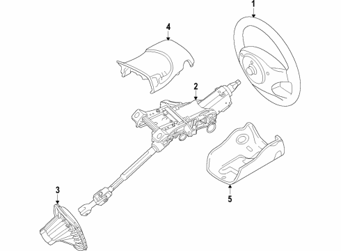 2017 Lincoln Continental Steering Column & Wheel, Steering Gear & Linkage Diagram 1 - Thumbnail