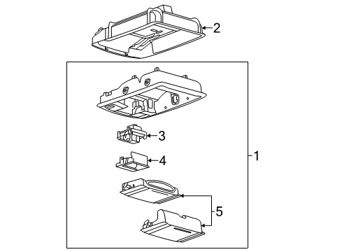 2009 Lincoln Navigator Console Assembly - Overhead Diagram for 9L7Z-78519A70-BB