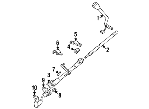 2002 Mercury Grand Marquis Shaft & Internal Components Diagram