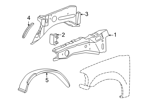 2004 Lincoln Navigator Structural Components & Rails Diagram