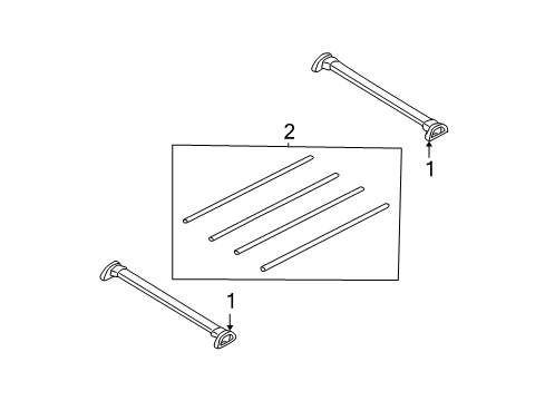 2005 Ford Escape Luggage Carrier Diagram 2 - Thumbnail