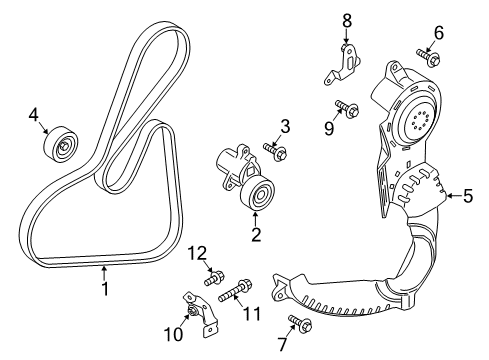 2019 Ford EcoSport Belts & Pulleys Diagram