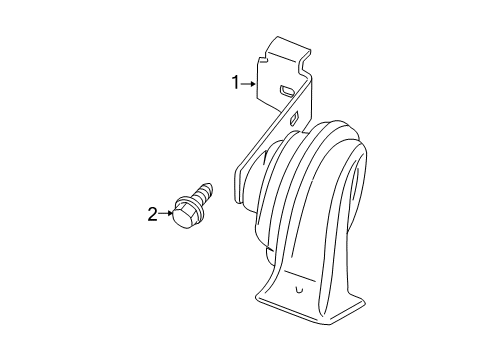 2011 Ford Escape Horn Assembly Diagram for 9L8Z-13832-B