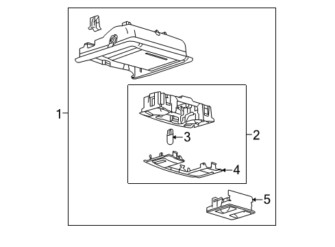 2017 Ford Police Interceptor Sedan Console Assembly - Overhead Diagram for GG1Z-54519A70-DA