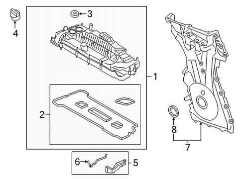 2023 Ford Bronco Sport Valve & Timing Covers Diagram