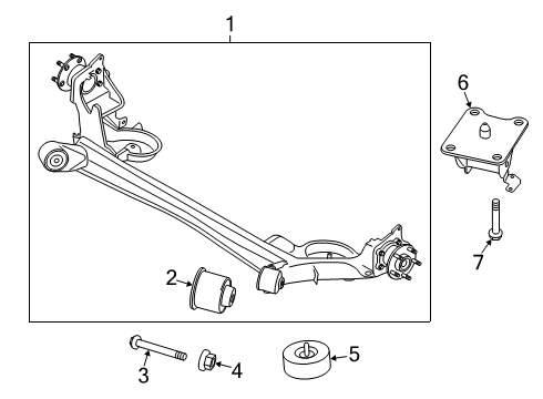 2021 Ford Transit Connect Axle Components - Rear Diagram