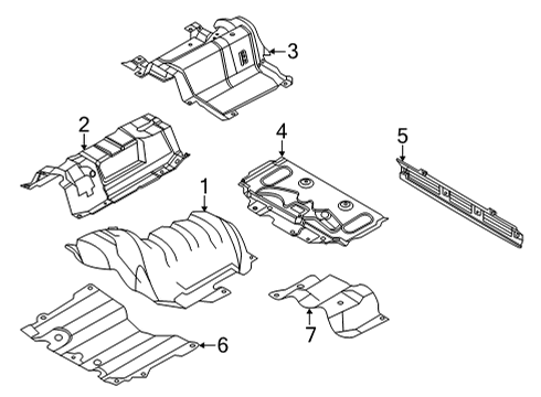 2023 Ford Bronco Sport Heat Shields Diagram