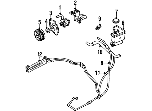 2001 Mercury Cougar Tube Assembly Diagram for YS8Z-3A713-AA