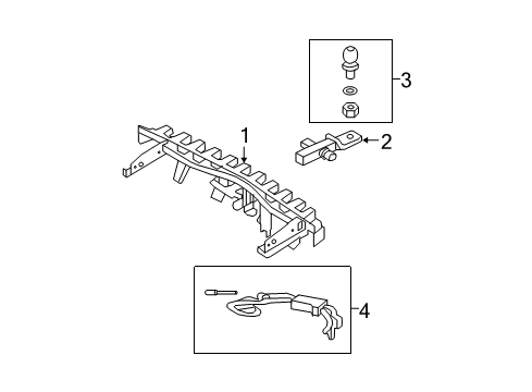 2008 Ford Escape Tow Hook & Hitch Diagram