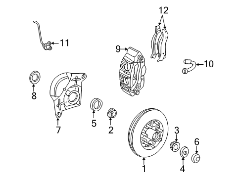 2002 Lincoln Blackwood Front Brakes Diagram