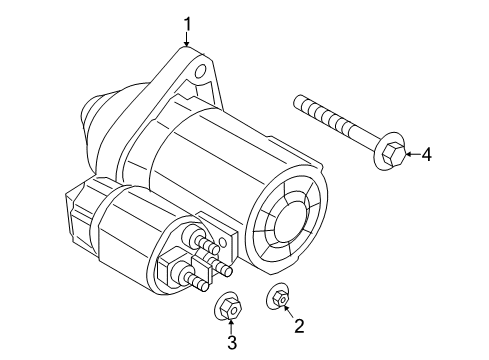 2017 Ford Fiesta Starter Motor Assembly Diagram for CV6Z-11002-A