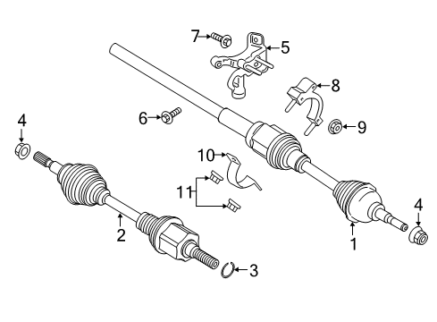 2018 Lincoln Continental Drive Axles - Front Diagram 3 - Thumbnail