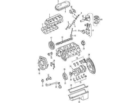 1999 Ford E-350 Super Duty Engine Parts & Mounts, Timing, Lubrication System Diagram 3 - Thumbnail