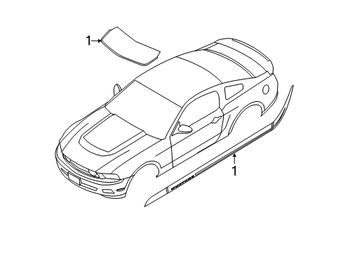 2012 Ford Mustang Stripe Tape Diagram 5 - Thumbnail