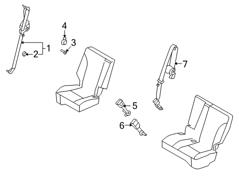 2010 Lincoln MKX Seat Belt Diagram 3 - Thumbnail