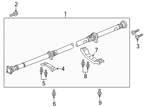 2011 Ford Flex Drive Shaft - Rear Diagram