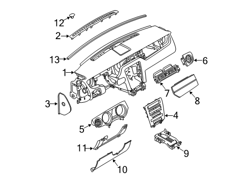 2011 Ford Mustang Panel - Instrument Diagram for AR3Z-6304320-AA