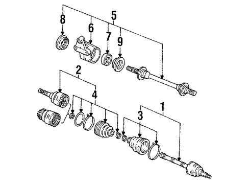 1993 Ford Probe Joint Diagram for F32Z3B436B