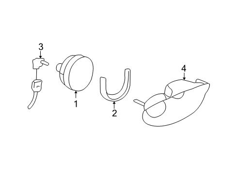 2004 Ford Mustang Chassis Electrical - Fog Lamps Diagram 1 - Thumbnail