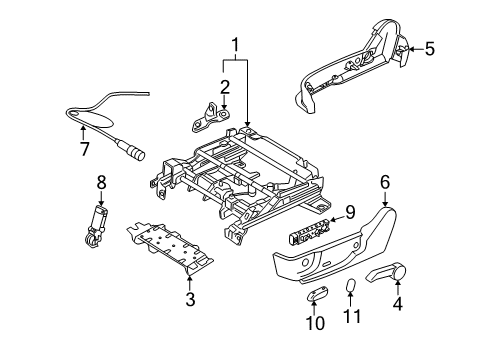 2010 Mercury Milan Tracks & Components Diagram