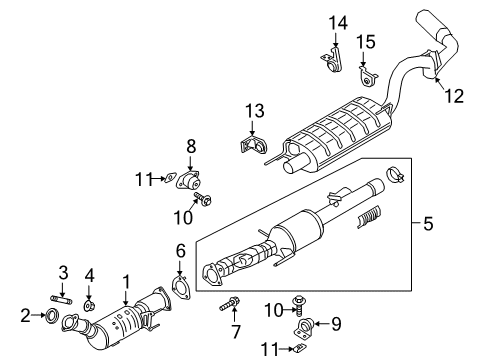 2018 Ford F-150 Exhaust Components Diagram 2 - Thumbnail