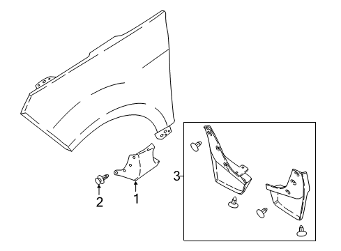 2019 Ford EcoSport Exterior Trim - Fender Diagram