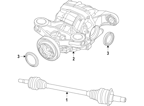 2020 Ford Explorer Rear Axle, Differential, Drive Axles, Propeller Shaft Diagram