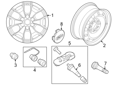 2023 Ford F-150 Lightning Wheels Diagram