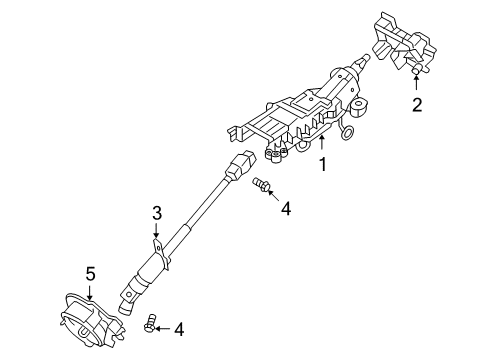 2008 Ford Taurus X Steering Column & Wheel, Steering Gear & Linkage Diagram 2 - Thumbnail