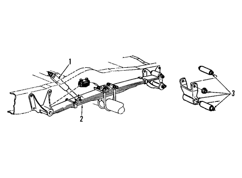 1992 Ford E-150 Econoline Rear Suspension Diagram 2 - Thumbnail