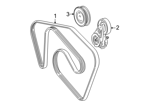 2001 Lincoln LS Belts & Pulleys Diagram