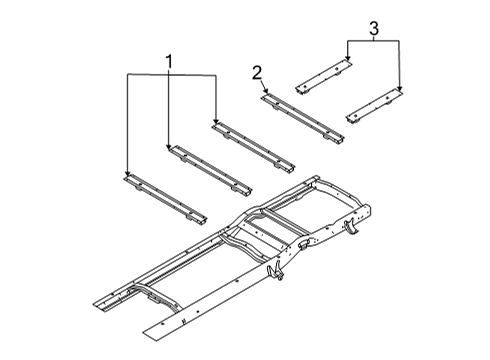 2023 Ford E-350 Super Duty Crossmembers & Components Diagram 2 - Thumbnail