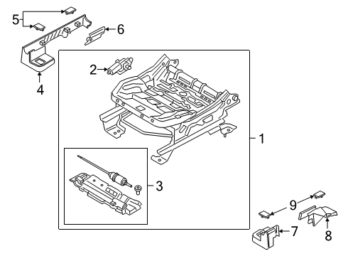 2021 Ford Escape COVER - SEAT TRACK Diagram for LJ6Z-7861748-AE