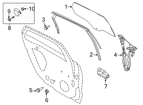 2015 Lincoln MKZ Glass - Door Rear Window - Fixed Diagram for DP5Z-5425712-A