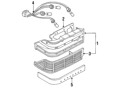 1990 Ford Probe Combination Lamps Diagram