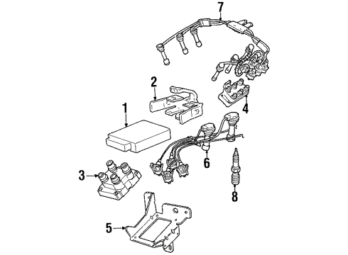 2001 Mercury Cougar SPARK PLUG Diagram for AZFS-32F-EX