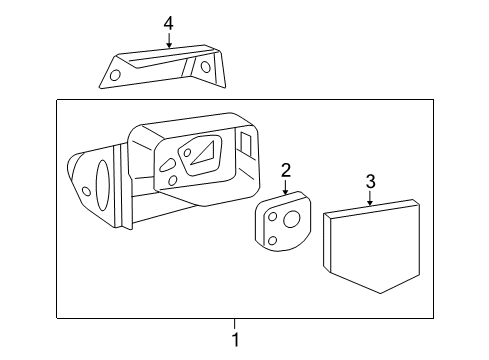 2007 Ford Explorer Mirror Assembly - Rear View Outer Diagram for 6L2Z-17683-BAA