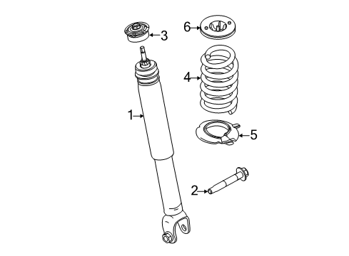 2014 Ford Explorer Shocks & Components - Rear Diagram