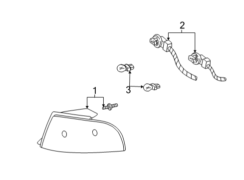 2000 Mercury Sable Lamp Assy - Rear, Stop And Flasher Diagram for YF4Z-13404-BA